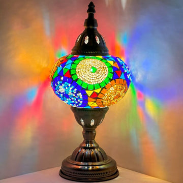 Sunflower Symphony: Multicolor Moroccan Mosaic Lamp