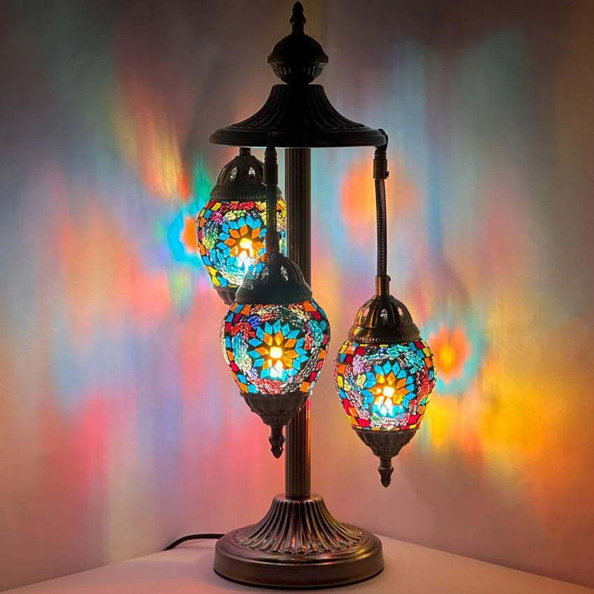 a lamp that is sitting on a table