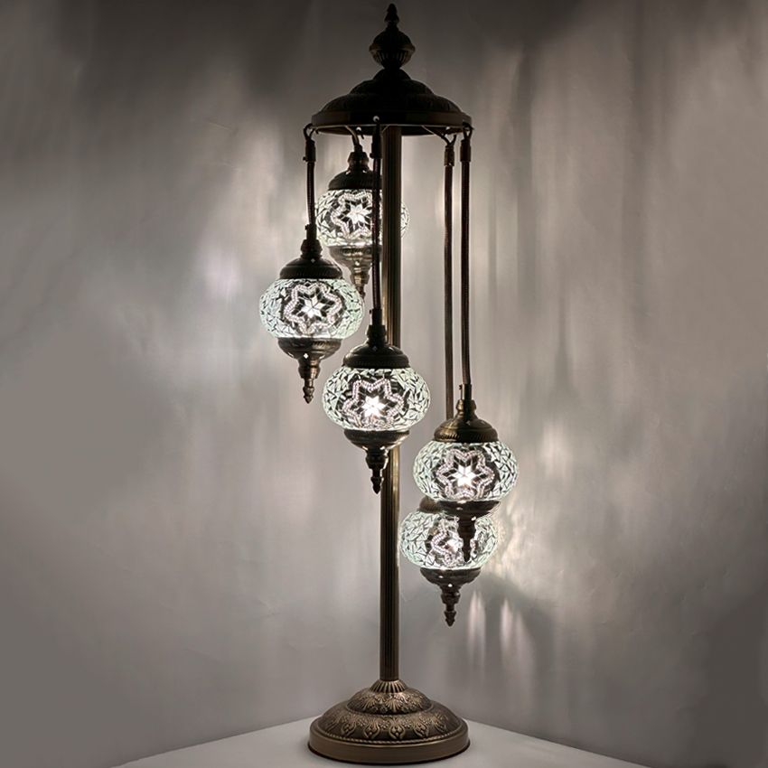 a lamp that is on top of a table
