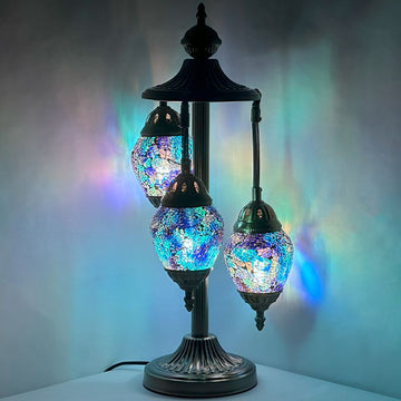 a lamp that is sitting on a table