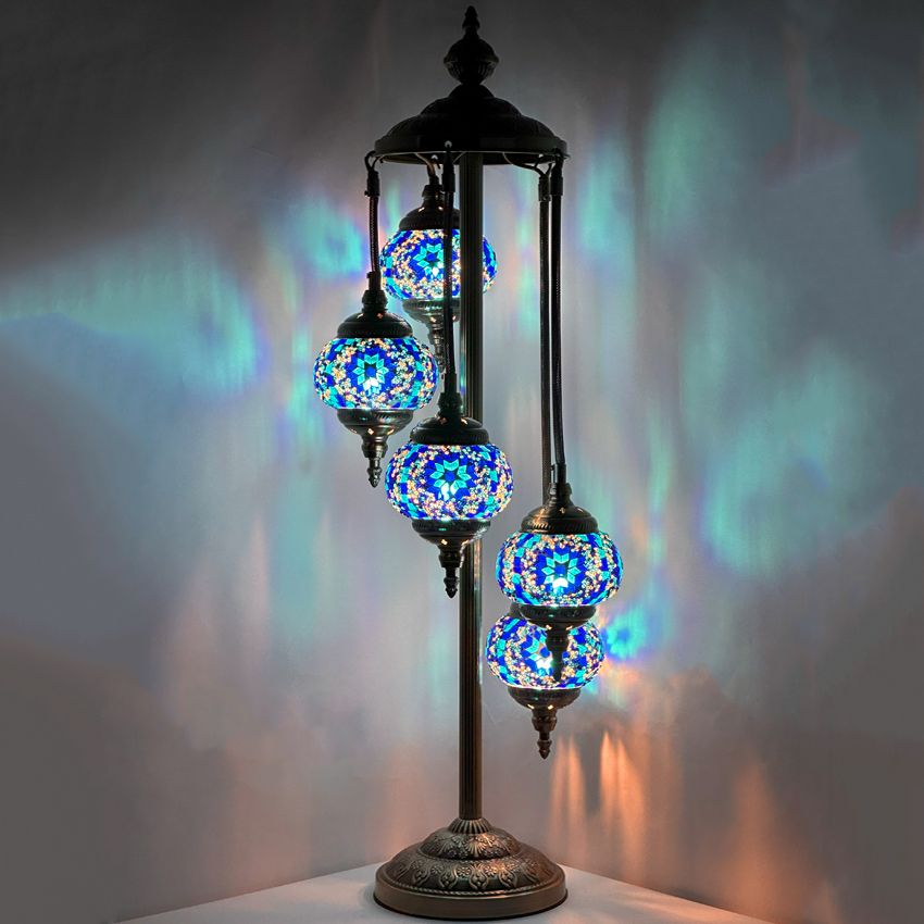 a lamp that is on top of a table