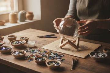 Making a Turkish mosaic lamp step by step at home