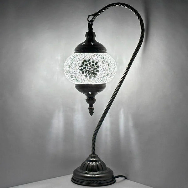 White Turkish Mosaic Lamps for Modern Homes