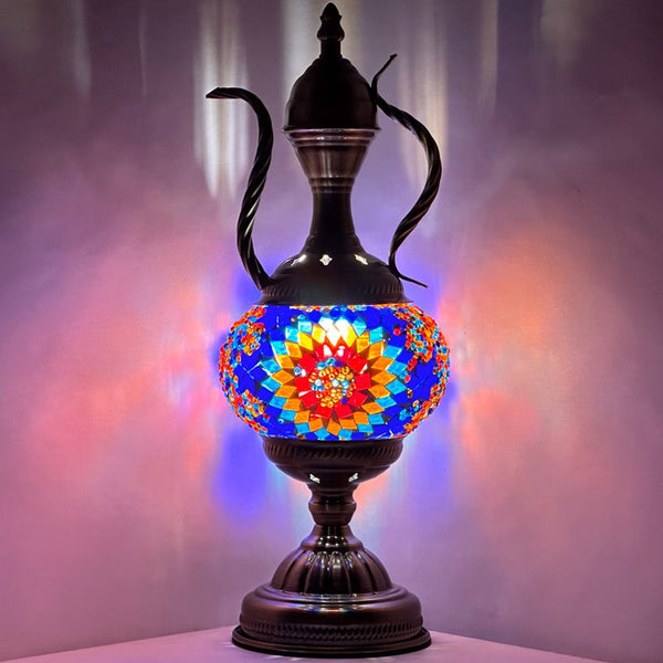 Mosaic Glass Lamp vs Ceramic Table Lamp