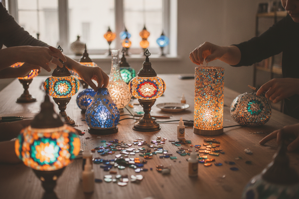 Turkish Mosaic Lamp Workshops: What to Expect (In-Person & At-Home)