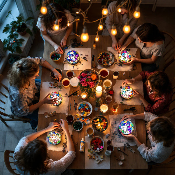 How to Host a Mosaic Lamp Making Party at Home