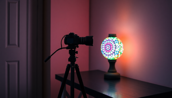 How to Photograph a Turkish Mosaic Lamp at Home