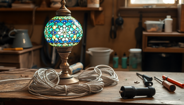 How to Rewire a Turkish Mosaic Lamp, Step by Step