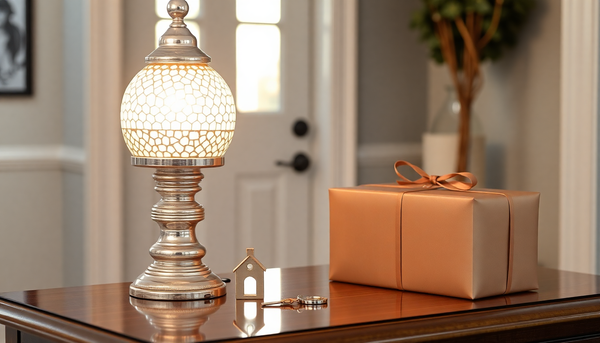 A Turkish Mosaic Lamp as a Realtor Closing Gift