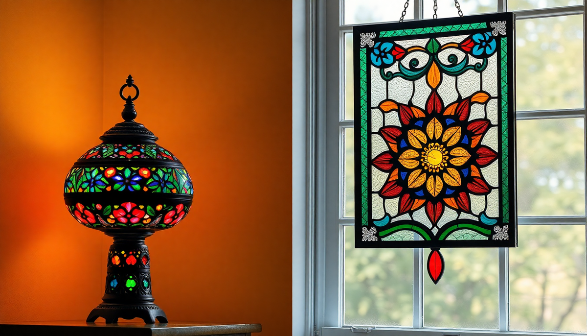 Turkish Mosaic Lamp vs Stained Glass Panel: Key Differences