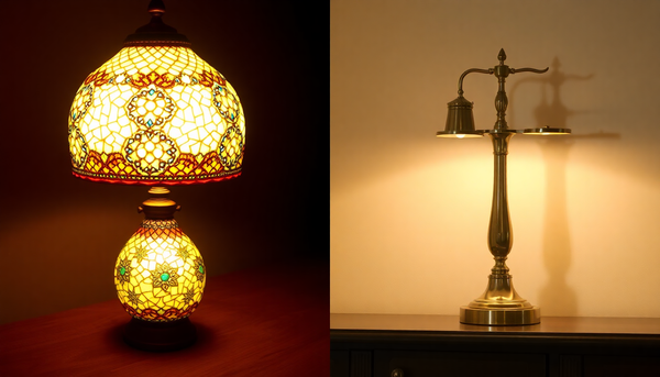 Turkish Mosaic Lamp vs. Traditional Brass Table Lamp: A Real Comparison