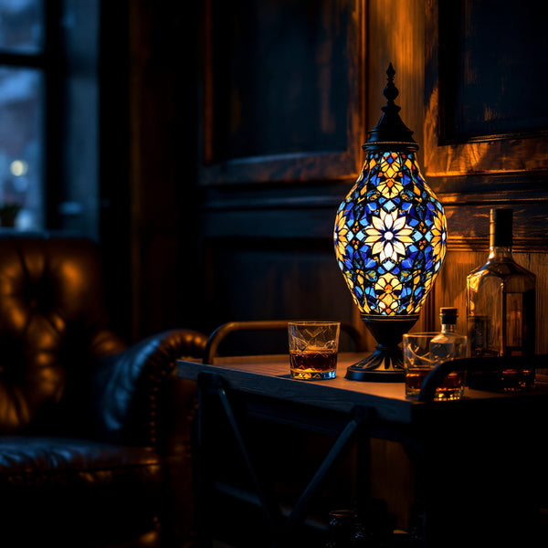 Turkish Mosaic Lamps for a Man Cave or Garage