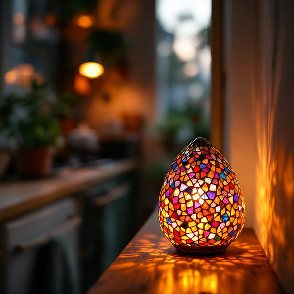 Turkish Mosaic Lamps for a Small Kitchen