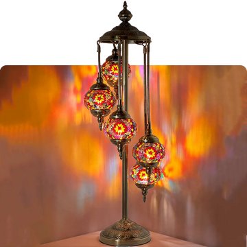 Five Tier Mosaic Lamps