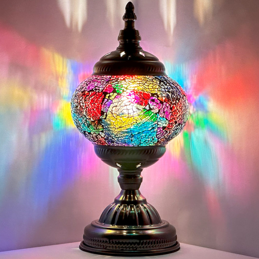 Rainbow Turkish Lamp with Mosaic glasses