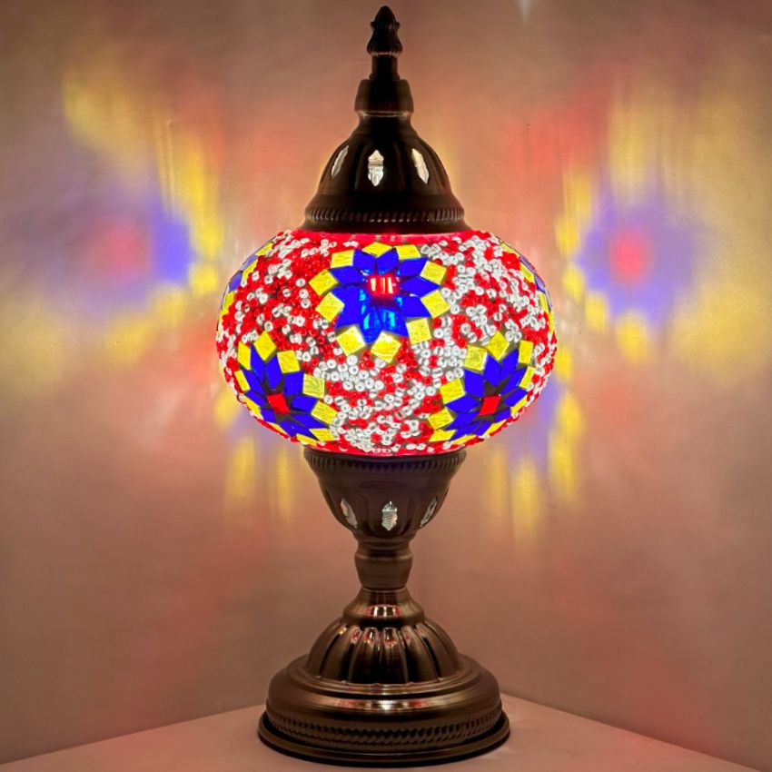 Turkish Desk Lamp mosaic glass table lamp — size and dimensions