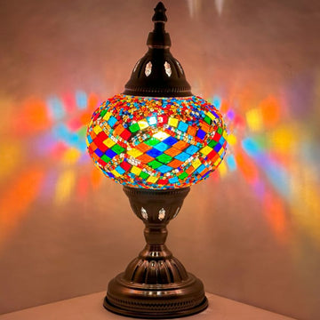 Vivid Rainbow Diamond Road Turkish Mosaic Lamp