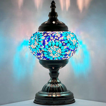 Blue Pearl Fantasy: Mosaic Night Lamp