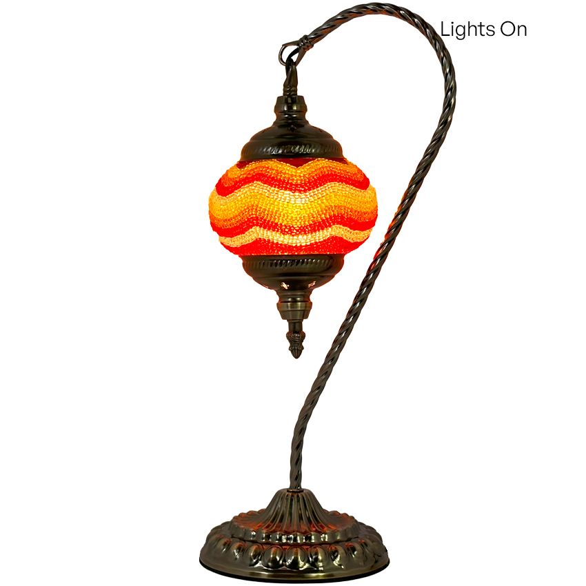 Citrus Radiance mosaic glass table lamp — close-up of the mosaic glass
