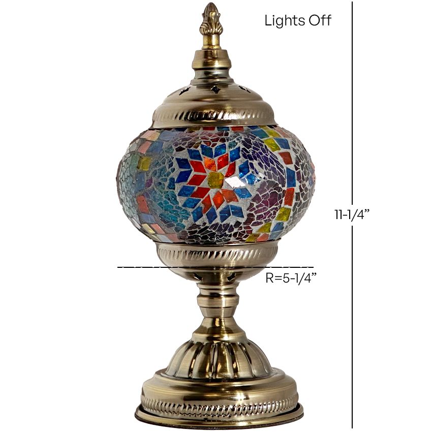 Azure Rainbow mosaic glass table lamp — setup guide
