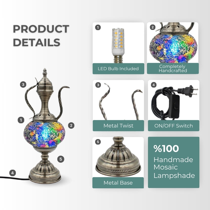Celestial Beauty mosaic glass table lamp — setup guide