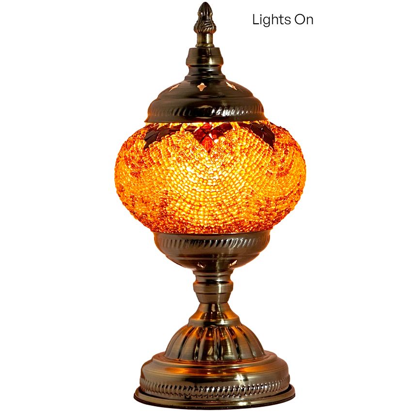 Desert Mirage mosaic glass table lamp — handmade craftsmanship