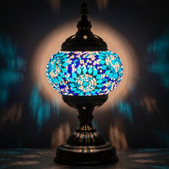 Blue Pearl Fantasy: Mosaic Night Lamp