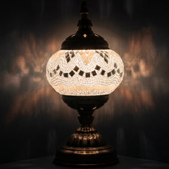 Bright Moonlight Colors: Artistic Mosaic Desk Lamp