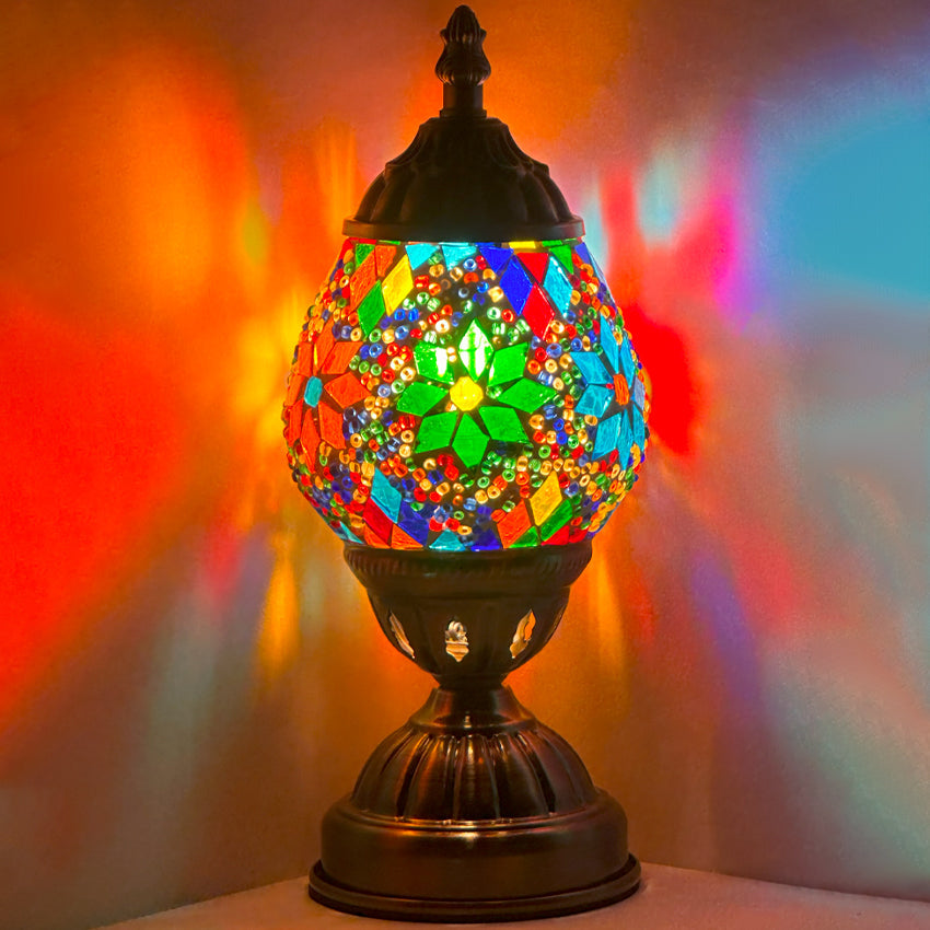 Rainbow Wildflowers Mosaic Desk Lamp