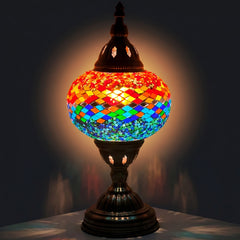 Fusion of Warm and Cool: Turkish Round Mosaic Lamps