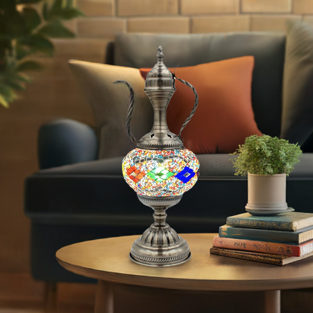 Colorful Elegance mosaic glass table lamp — setup guide