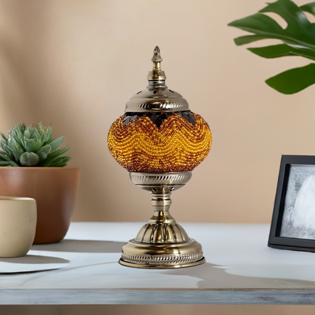 Desert Mirage mosaic glass table lamp — setup guide