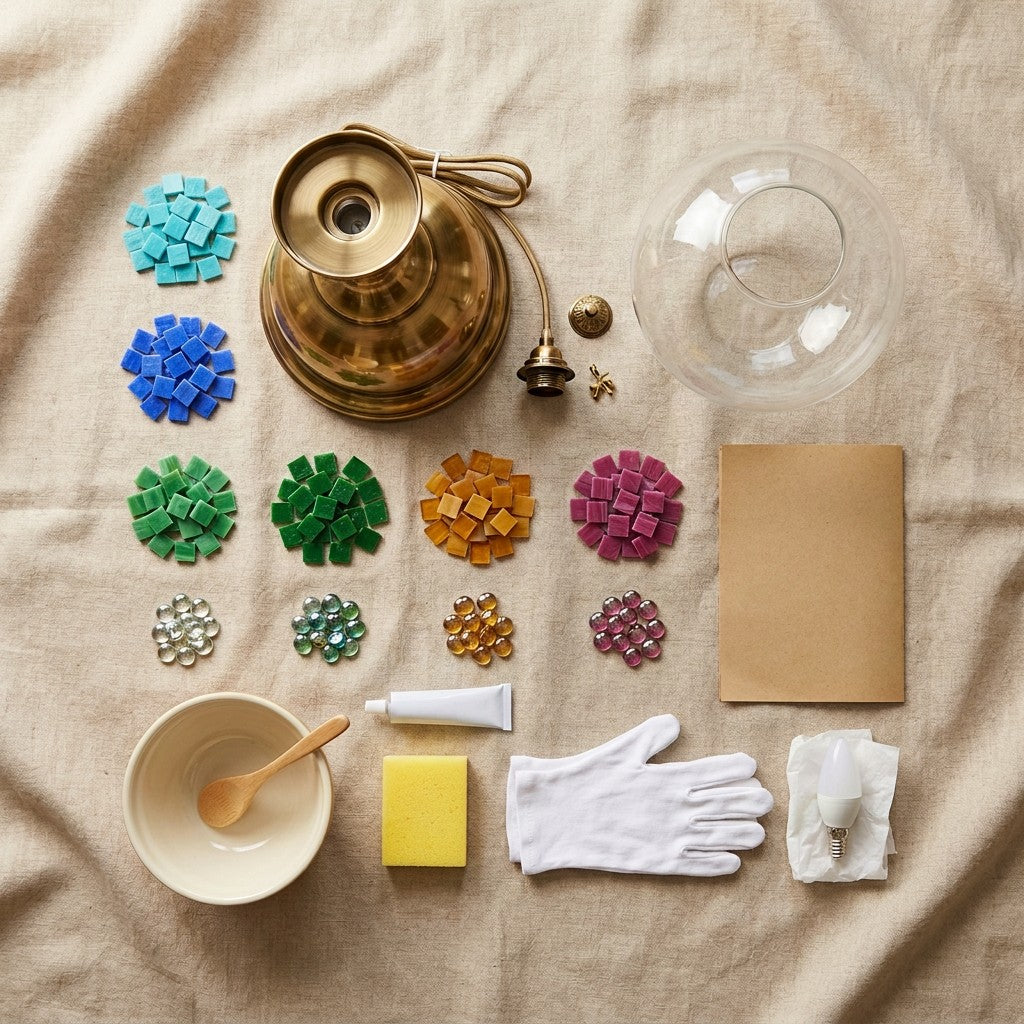 [kitgal] Everything included in the round ball mosaic lamp kit