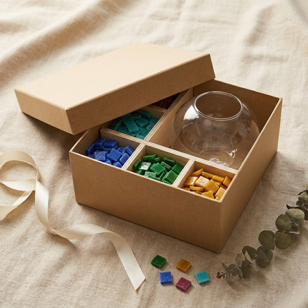 [kitgal] The DIY mosaic lamp kit presented as a gift