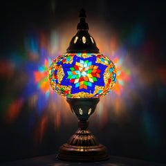 Moroccan Sunset: Rainbow Coral Vintage Mosaic Lamp