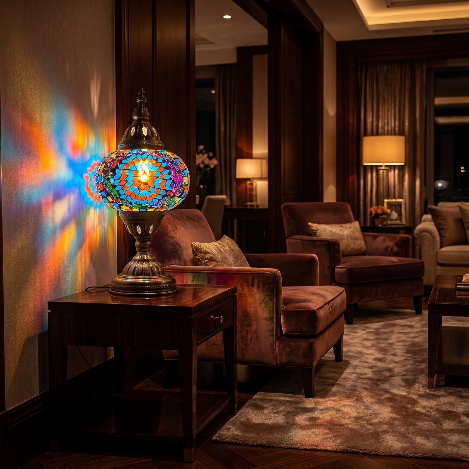 Ottoman Charm mosaic glass table lamp