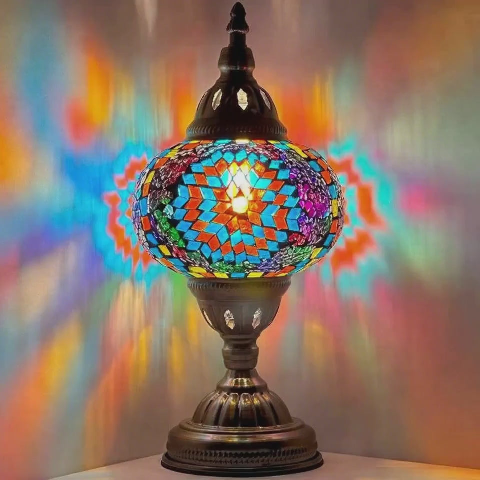 Ottoman Charm mosaic glass table lamp