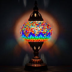 Spectrum Harmony: Rainbow Bridge Mosaic Bedside Lamp