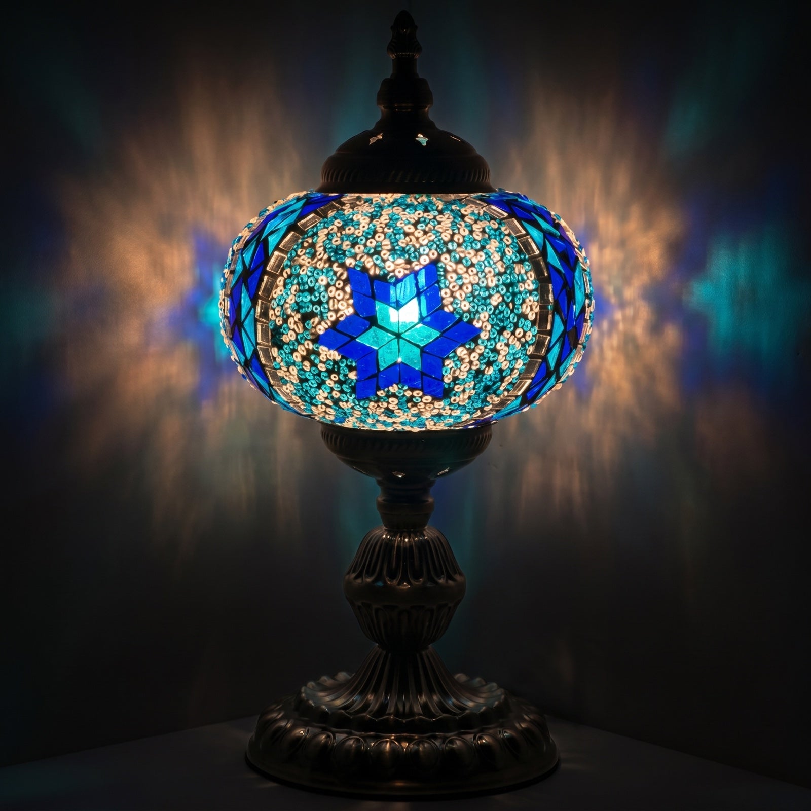 Blue Mosaic Lamp - Turkish-Style Glass | Mosaic Age
