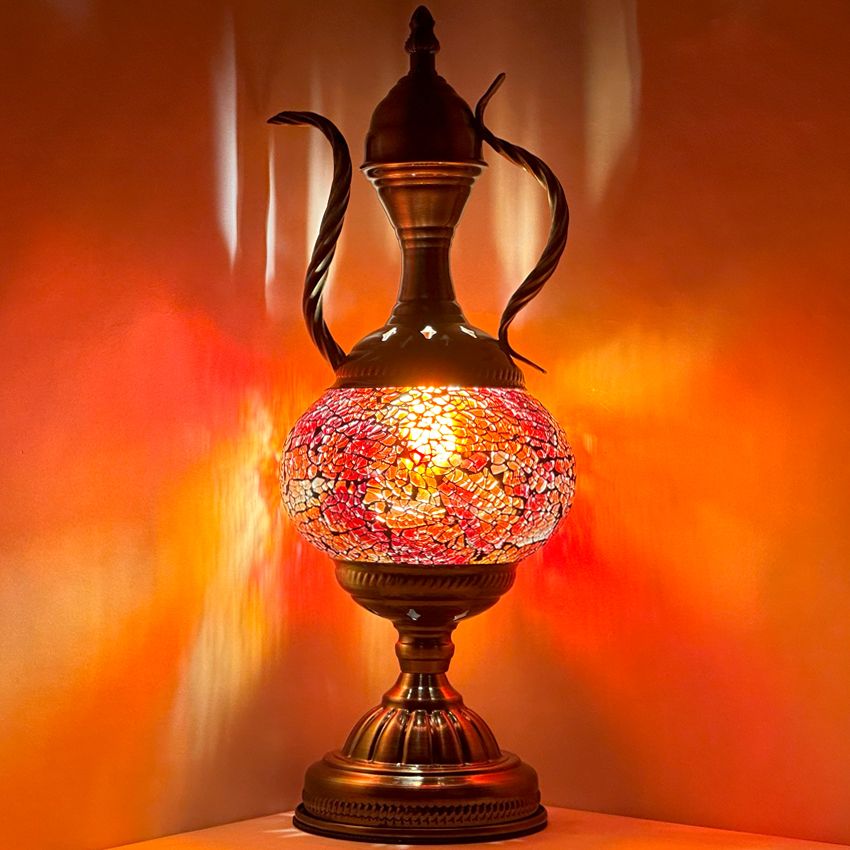a lamp that is sitting on a table