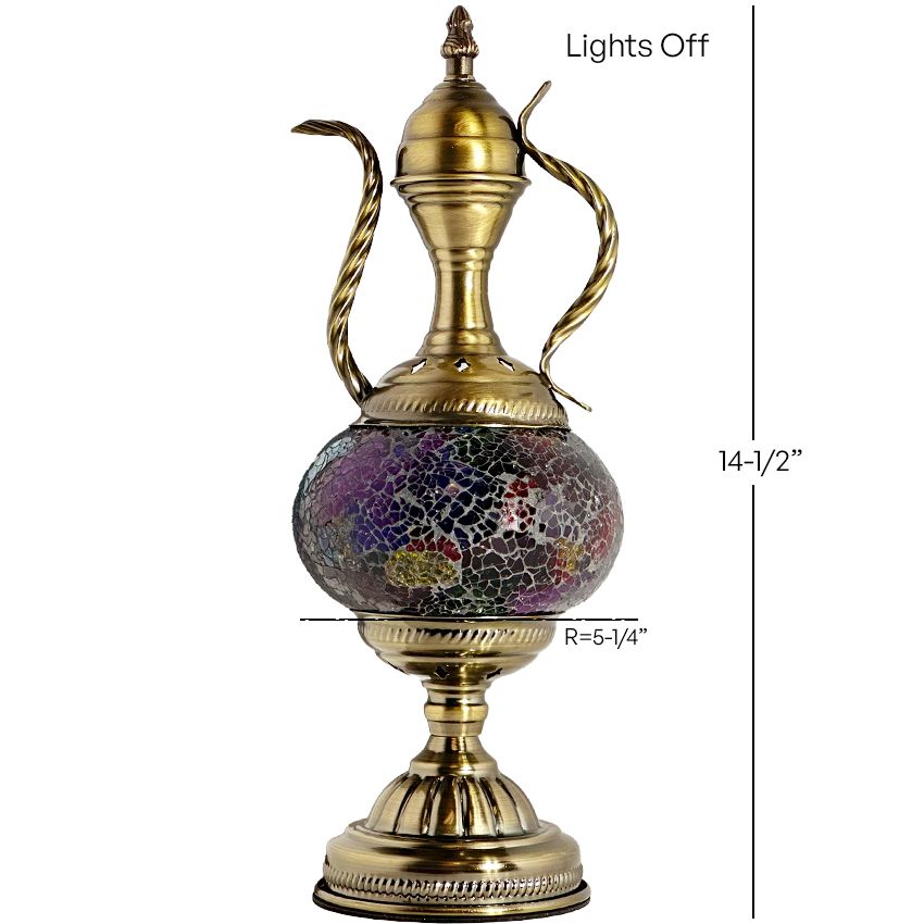 a golden vase with a handle and a handle on top of it
